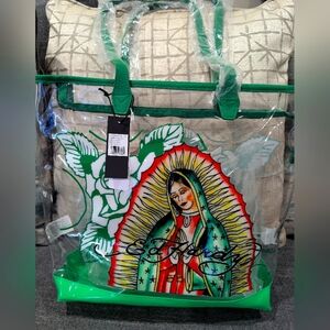 Ed Hardy Green Mary Tote Bag, NWT, Retail $159